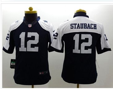 Youth NEW Cowboys #12 Roger Staubach Navy Blue Thanksgiving Throwback NFL Limited Jersey Youth NEW Cowboys #12 Roger Staubach Navy Blue Thanksgiving Throwback NFL Limited Jersey