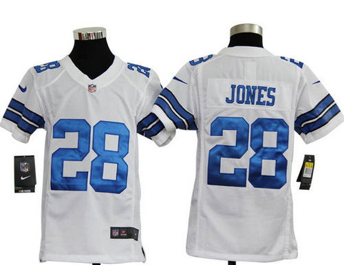 Youth Nike Dallas Cowboys 28 Felix Jones White Jerseys