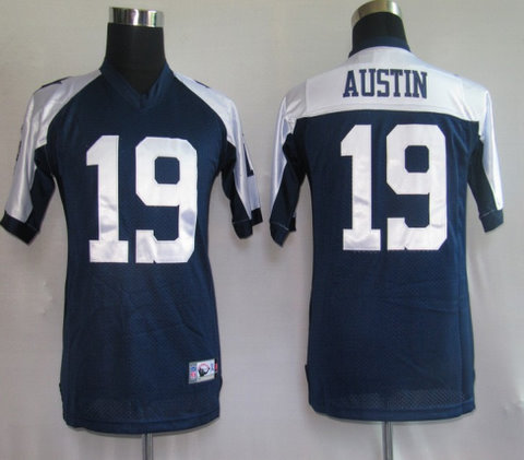 Youth NFL Jerseys Dallas Cowboys 19# AUSTIN Blue THANKSGIVINGS