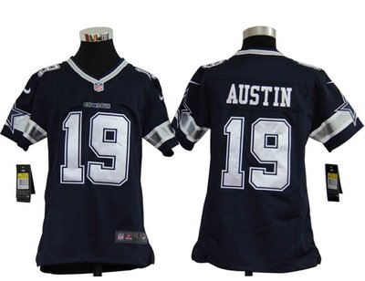 Kids Nike Dallas Cowboys #19 Miles Austin Blue Jerseys