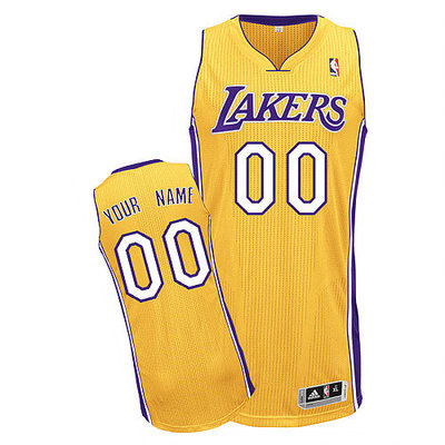 Lakers Personalized Authentic Yellow Jersey (S-5XL)