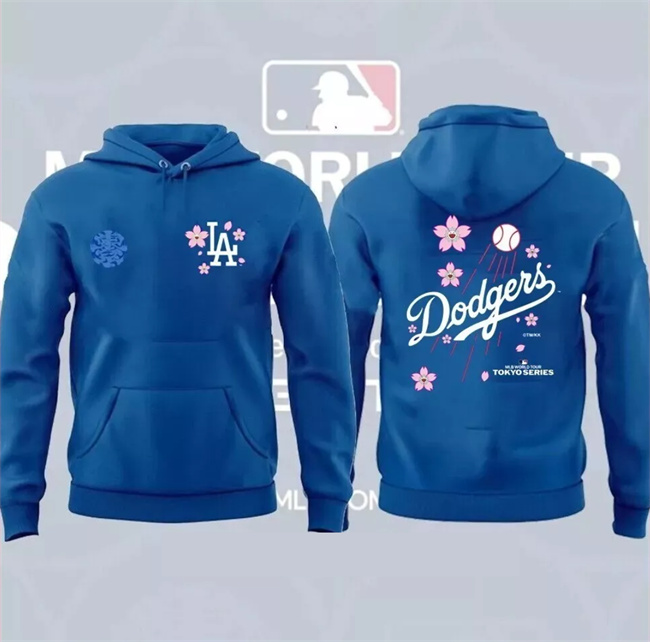 Men's Los Angeles Dodgers Royal 2025 Tokyo Series Pullover Hoodie 1