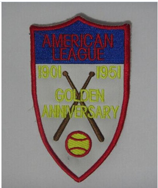 Stitched MLB American League 1901-1951 Golden Anniversary Jersey Patch