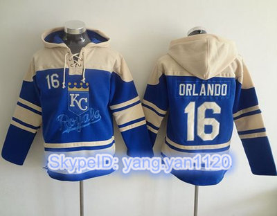 Royals #16 Paulo Orlando Light Blue Sawyer Hooded Sweatshirt MLB Hoodie Royals #16 Paulo Orlando Light Blue Sawyer Hooded Sweatshirt MLB Hoodie