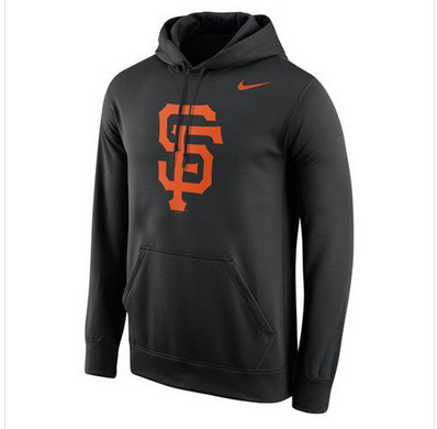 San Francisco Giants Nike Logo Performance Pullover Black MLB Hoodie