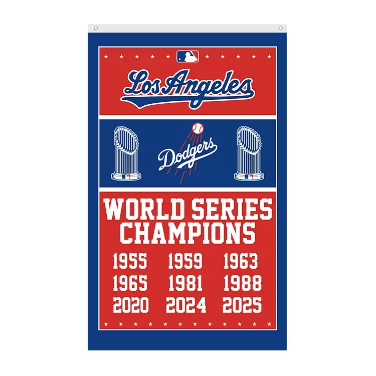 2pcs. 2025 World Series Champions Dodgers Flag 3X5FT