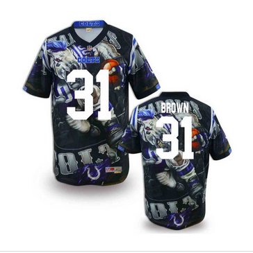 Indianapolis Colts #31 Donald Brown Stitched NFL Elite Fanatical Version Jersey (1)