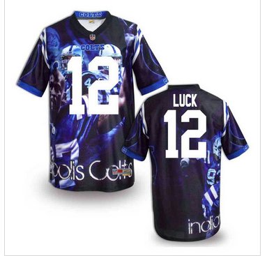 Indianapolis Colts #12 Andrew Luck Stitched NFL Elite Fanatical Version Jersey (4)