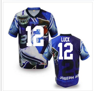 Indianapolis Colts #12 Andrew Luck Stitched NFL Elite Fanatical Version Jersey (2)