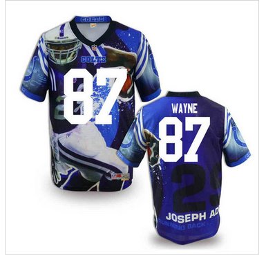 Indianapolis Colts #87 Reggie Wayne Stitched NFL Elite Fanatical Version Jersey (2)