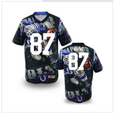 Indianapolis Colts #87 Reggie Wayne Stitched NFL Elite Fanatical Version Jersey (1)