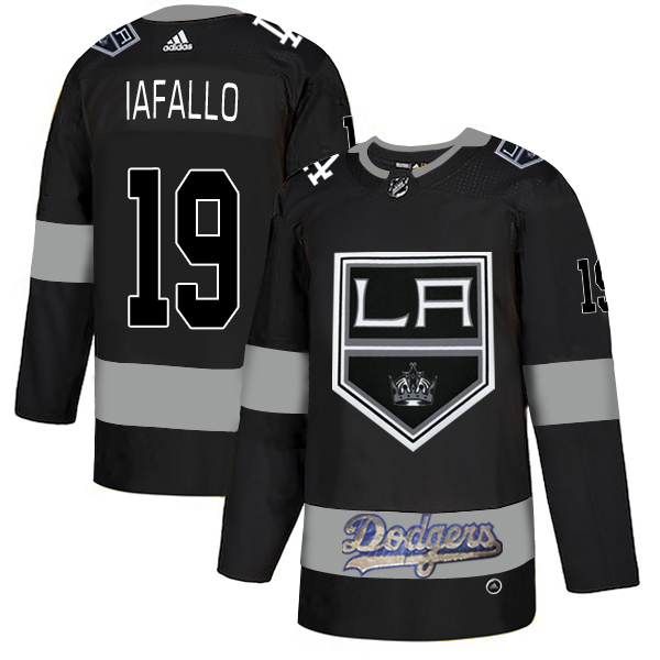 LA Kings With Dodgers 19 Alex Iafallo Black Adidas Jersey