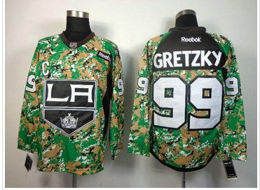 Los Angeles Kings #99 Wayne Gretzky Camo Veterans Day Practice NHL Jersey