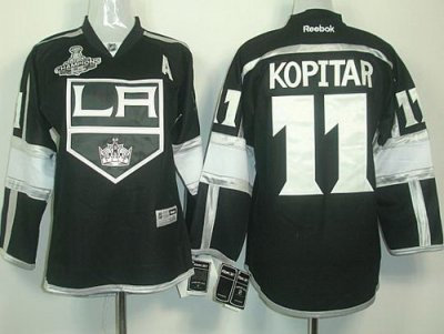 Los Angeles Kings #11 Anze Kopitar Black Stanley Cup Finals Champions Patch NHL Jerseys LA Styl Los Angeles Kings #11 Anze Kopitar Black Stanley Cup Finals Champions Patch NHL Jerseys LA Styl
