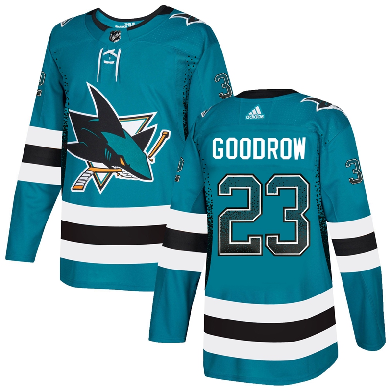Sharks 23 Barclay Goodrow Teal Drift Fashion Adidas Jersey Sharks 23 Barclay Goodrow Teal Drift Fashion Adidas Jersey