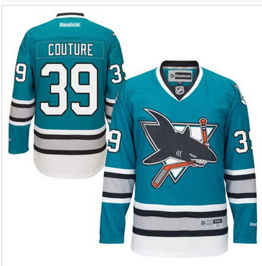 San Jose Sharks #39 Logan Couture Teal 25th Anniversary Stitched NHL Jersey