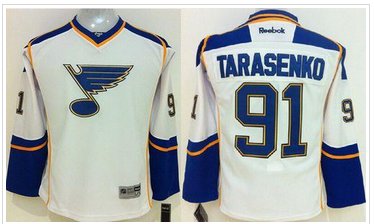 St.Louis Blues #91 Vladimir Tarasenko White Stitched Youth NHL Jersey