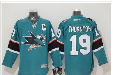 San Jose Sharks #19 Joe Thornton Stitched Teal NHL Jersey