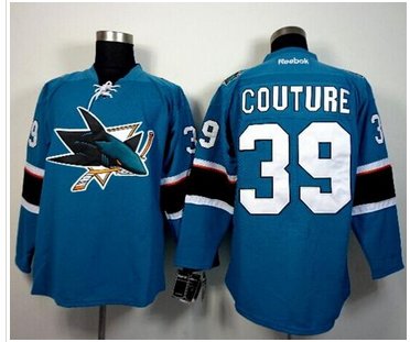 San Jose Sharks #39 Logan Couture Blue Stitched NHL Jersey