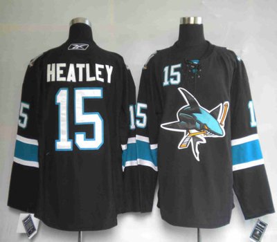 NHL Jerseys San Jose Sharks 15# HEATLEY black jersey