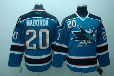 RBK NHL Jerseys San Jose Sharks 20 Nabokov blue RBK NHL Jerseys San Jose Sharks 20 Nabokov blue