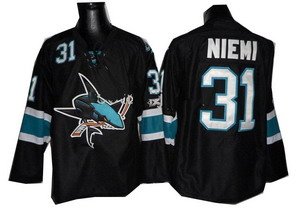 San Jose Sharks Ice 31 Antti Niemi Black Jerseys
