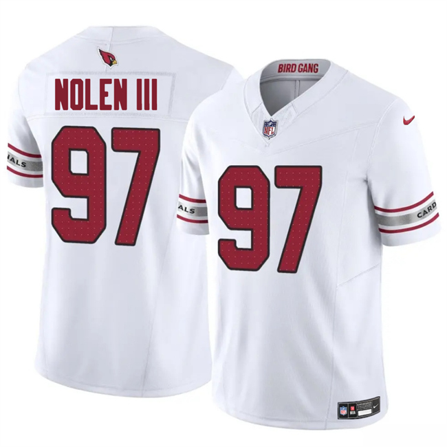 Men's Arizona Cardinals #97 Walter Nolen III White 2025 Draft F.U.S.E. Vapor Untouchable Limited Stitched Jersey Men's Arizona Cardinals #97 Walter Nolen III White 2025 Draft F.U.S.E. Vapor Untouchable Limited Stitched Jersey