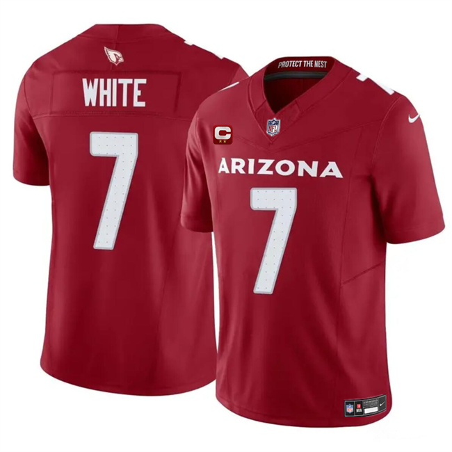 Men's Arizona Cardinals #7 Kyzir White Red 2024 F.U.S.E. With 2-Star C Patch Vapor Untouchable Limited Stitched Football Jersey Men's Arizona Cardinals #7 Kyzir White Red 2024 F.U.S.E. With 2-Star C Patch Vapor Untouchable Limited Stitched Football Jersey