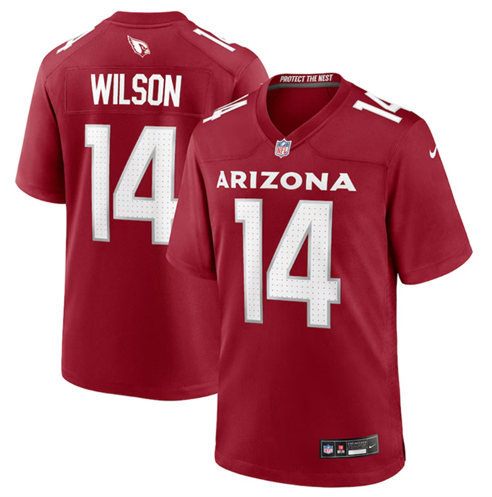Men's Arizona Cardinals #14 Michael Wilson Red Stitched Football Game Jersey Men's Arizona Cardinals #14 Michael Wilson Red Stitched Football Game Jersey