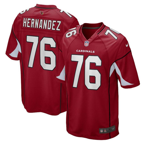 Men's Arizona Cardinals #76 Will Hernandez Red Stitched Game Jersey Men's Arizona Cardinals #76 Will Hernandez Red Stitched Game Jersey