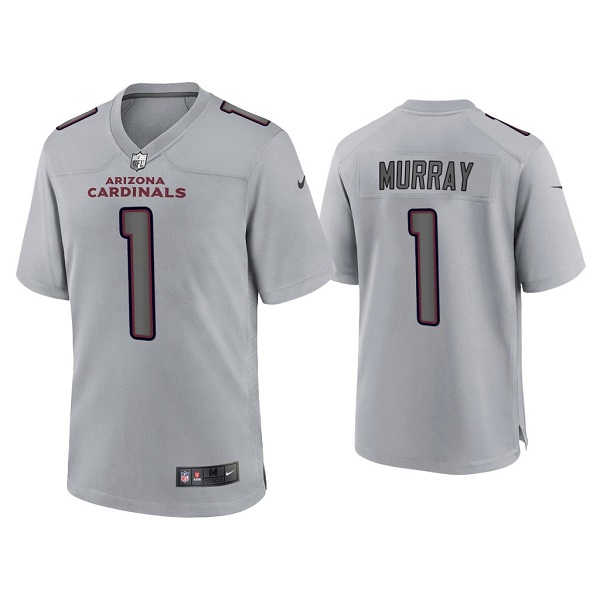Men's Arizona Cardinals #1 Kyler Murray Grey Atmosphere Fashion Stitched Game Jersey Men's Arizona Cardinals #1 Kyler Murray Grey Atmosphere Fashion Stitched Game Jersey
