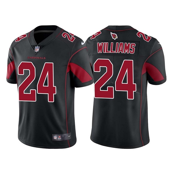 Men's Arizona Cardinals #24 Darrel Williams Black Color Rush Limited Stitched Jersey Men's Arizona Cardinals #24 Darrel Williams Black Color Rush Limited Stitched Jersey