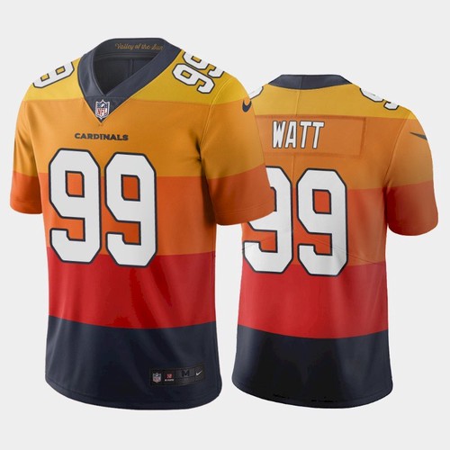 Men's Arizona Cardinals #99 J.J. Watt Sunset Orange City Edition Jersey Men's Arizona Cardinals #99 J.J. Watt Sunset Orange City Edition Jersey