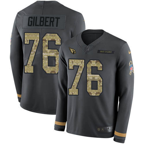 Nike Cardinals #76 Marcus Gilbert Anthracite Salute to Service Men's Stitched NFL Limited Therma Long Sleeve Jersey Nike Cardinals #76 Marcus Gilbert Anthracite Salute to Service Men's Stitched NFL Limited Therma Long Sleeve Jersey