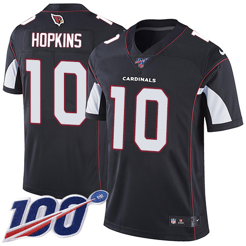 Nike Cardinals #10 DeAndre Hopkins Black Alternate Men's Stitched NFL 100th Season Vapor Untouchable Limited Jersey Nike Cardinals #10 DeAndre Hopkins Black Alternate Men's Stitched NFL 100th Season Vapor Untouchable Limited Jersey