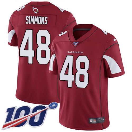 Nike Cardinals #48 Isaiah Simmons Red Team Color Men's Stitched NFL 100th Season Vapor Untouchable Limited Jersey Nike Cardinals #48 Isaiah Simmons Red Team Color Men's Stitched NFL 100th Season Vapor Untouchable Limited Jersey