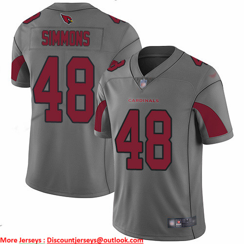 Nike Cardinals #48 Isaiah Simmons Silver Men's Stitched NFL Limited Inverted Legend Jersey Nike Cardinals #48 Isaiah Simmons Silver Men's Stitched NFL Limited Inverted Legend Jersey