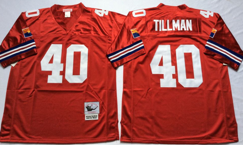 Mitchell And Ness Cardinals #40 Pat Tillman red Throwback Stitched NFL Jersey Mitchell And Ness Cardinals #40 Pat Tillman red Throwback Stitched NFL Jersey