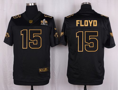 Nike Cardinals #15 Michael Floyd Black Pro Line Gold Collection Men's Stitched NFL Elite Jersey Nike Cardinals #15 Michael Floyd Black Pro Line Gold Collection Men's Stitched NFL Elite Jersey