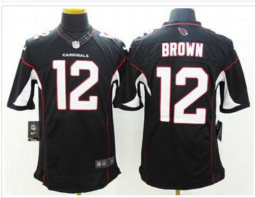 New Arizona Cardinals #12 John Brown Black Alternate NFL Limited Jersey New Arizona Cardinals #12 John Brown Black Alternate NFL Limited Jersey