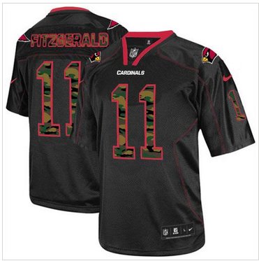New Arizona Cardinals #11 Larry Fitzgerald Black NFL Elite Camo Fashion Jersey