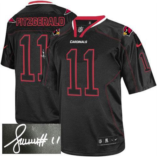 NEW Arizona Cardinals #11 Larry Fitzgerald Lights Out Black Jerseys(Signed Elite NEW Arizona Cardinals #11 Larry Fitzgerald Lights Out Black Jerseys(Signed Elite