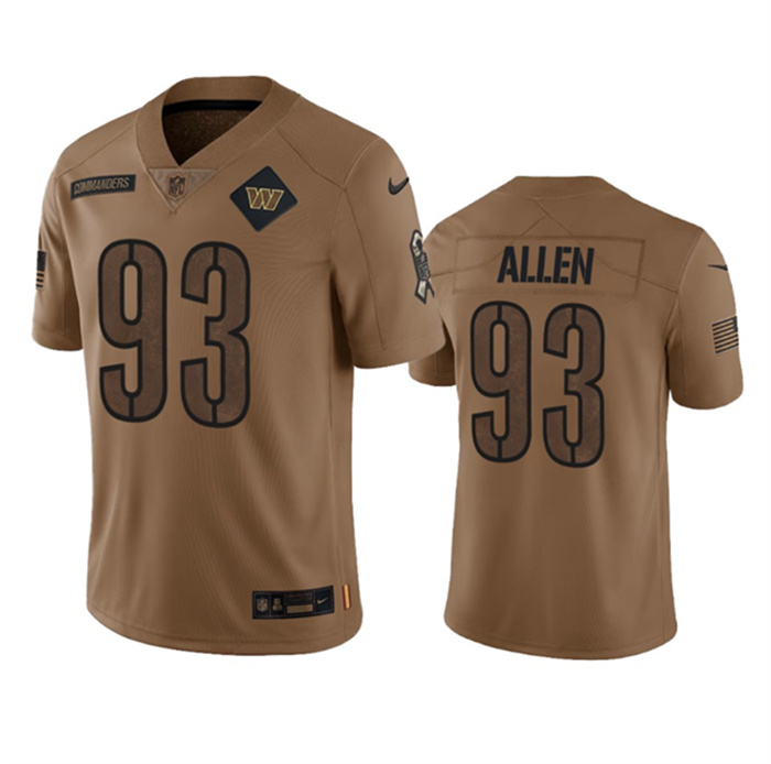 Men's Washington Commanders #93 Jonathan Allen 2023 Brown Salute To Service Limited Stitched Football Jersey Men's Washington Commanders #93 Jonathan Allen 2023 Brown Salute To Service Limited Stitched Football Jersey