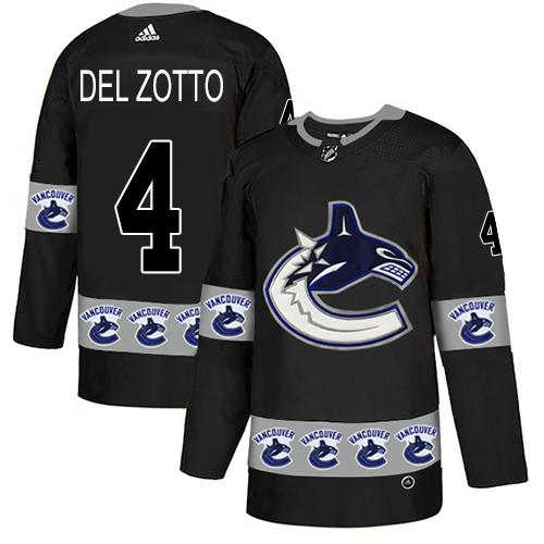 Adidas Canucks #4 Michael Del Zotto Black Authentic Team Logo Fashion Stitched NHL Jersey - 副本 Adidas Canucks #4 Michael Del Zotto Black Authentic Team Logo Fashion Stitched NHL Jersey - 副本