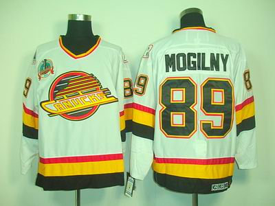 Vancouver Canucks 89 Mogilny white CCM Jersey