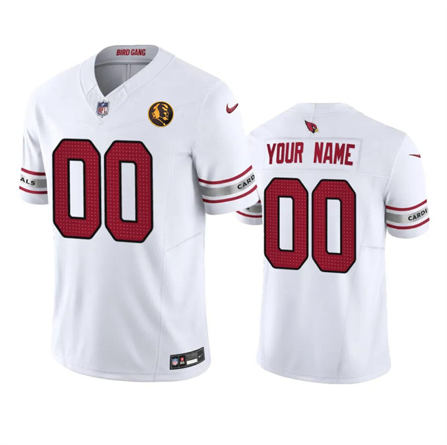 Men's Arizona Cardinals Active Player Custom White 2023 F.U.S.E. With John Madden Patch Vapor Limited Stitched Football Jersey Men's Arizona Cardinals Active Player Custom White 2023 F.U.S.E. With John Madden Patch Vapor Limited Stitched Football Jersey