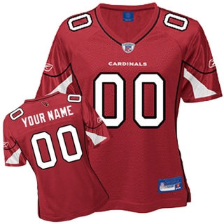 Arizona Cardinals Women Customized Red Jersey