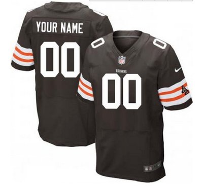 Men's Nike Cleveland Browns Customized Elite Brown Team Color NFL Jersey