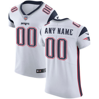 Men's New England Patriots Nike White Vapor Untouchable Custom Elite Jersey Men's New England Patriots Nike White Vapor Untouchable Custom Elite Jersey