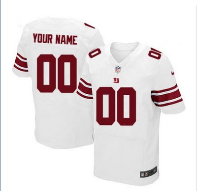 Men's Nike New York Giants Customized Elite White NFL Jersey